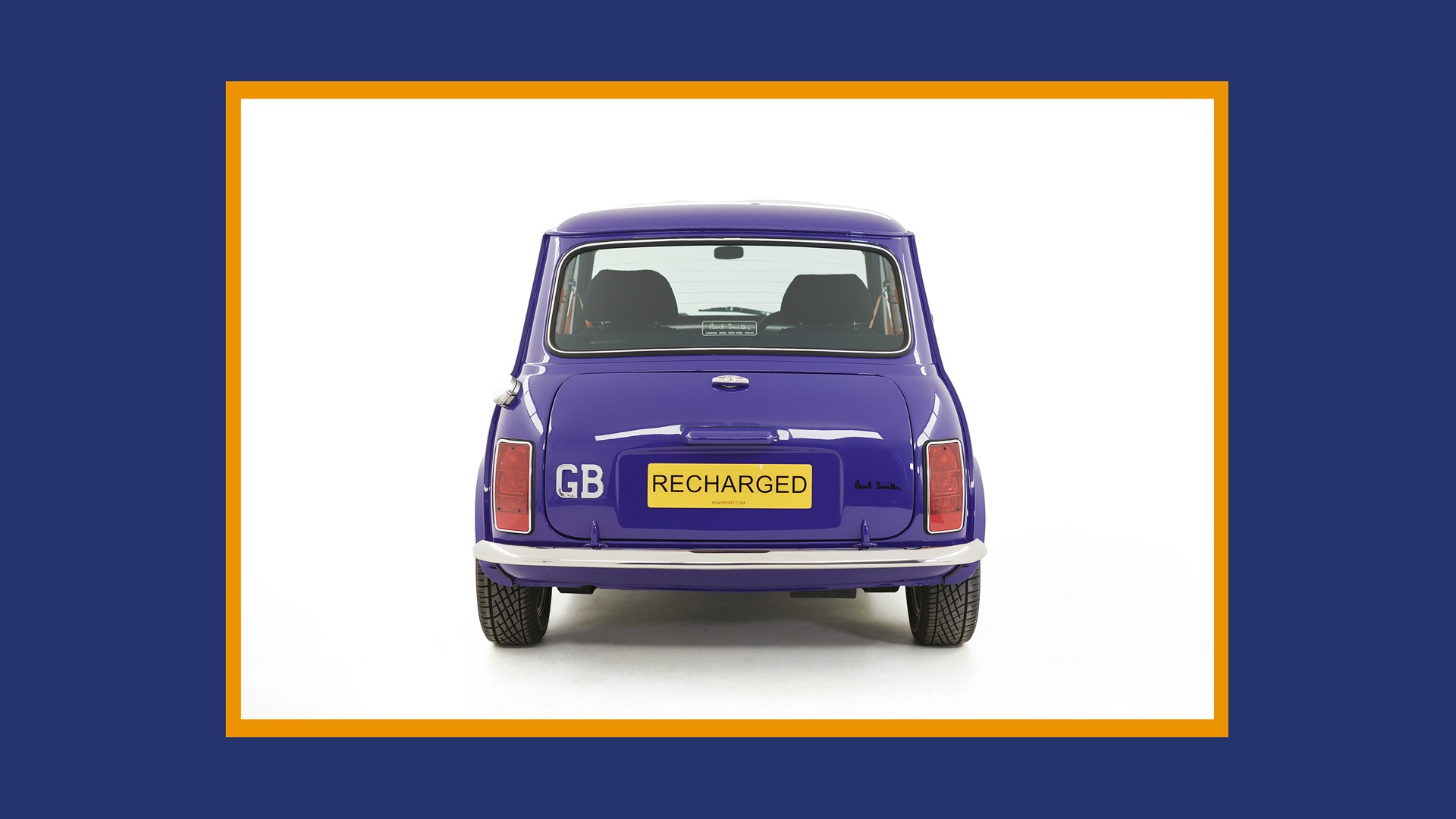 Rear view of the Paul Smith MINI Recharged model.